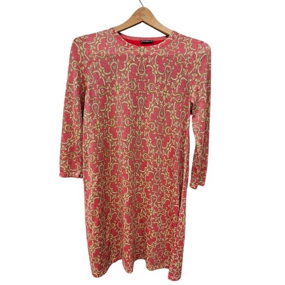 J. McLaughlin Dresses & Skirts - J. McLaughlin Catalina Cloth 3/4 Sleeve Sheath Dress Women's Size M Shimmer Red